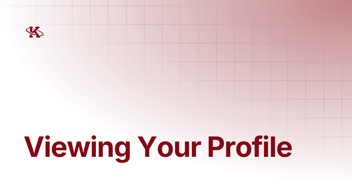 Viewing Your Profile | Kappa Loop Docs